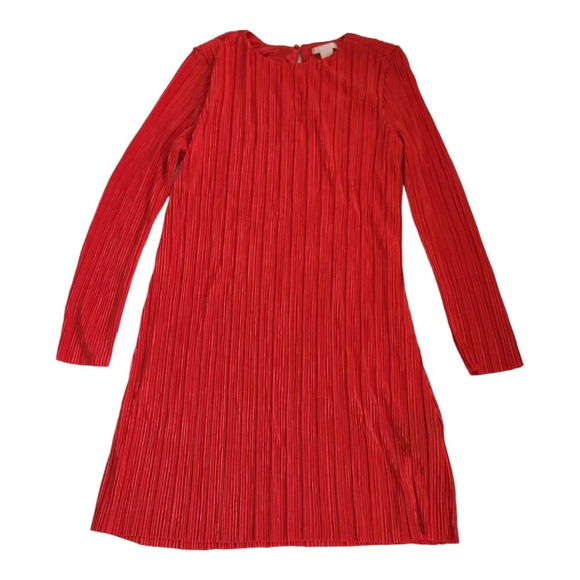 H&M Sheath Dress Size S Red Cocktail Mini Pleated - Picture 3 of 7